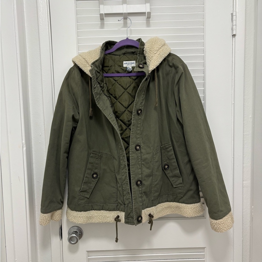 Quilted Jacket with Faux Shearling
